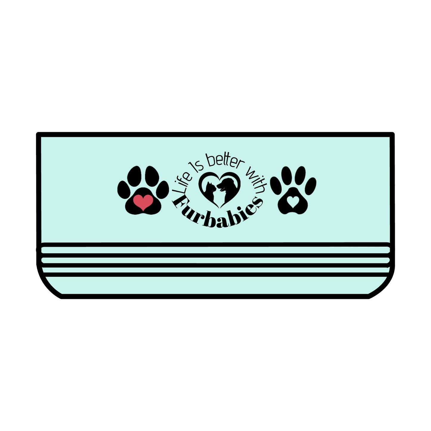 Copy of Cute Pet Bowl for Dogs and Cats, Perfect Gift for Pet Lovers, Paw Print Design, Life is Better with Fur Babies
