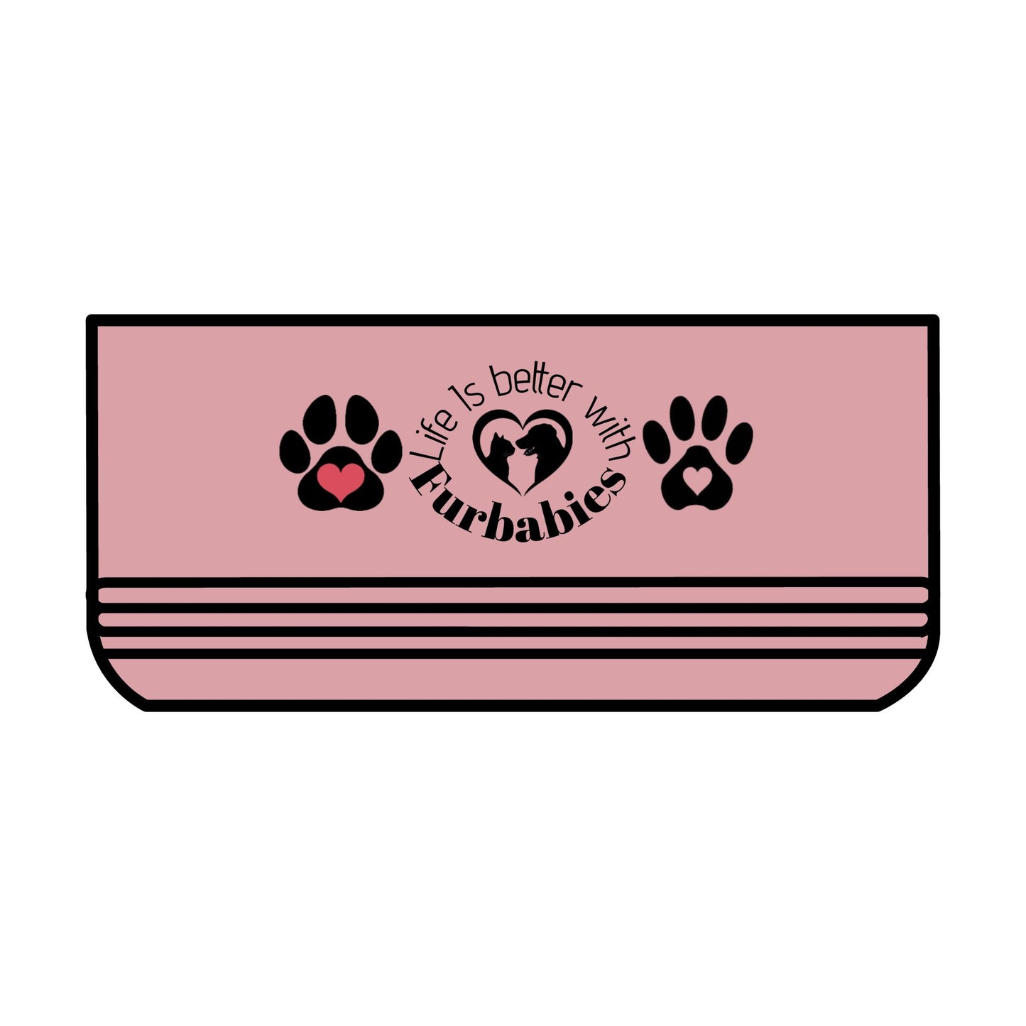 Copy of Cute Pet Bowl for Dogs and Cats, Perfect Gift for Pet Lovers, Paw Print Design, Life is Better with Fur Babies