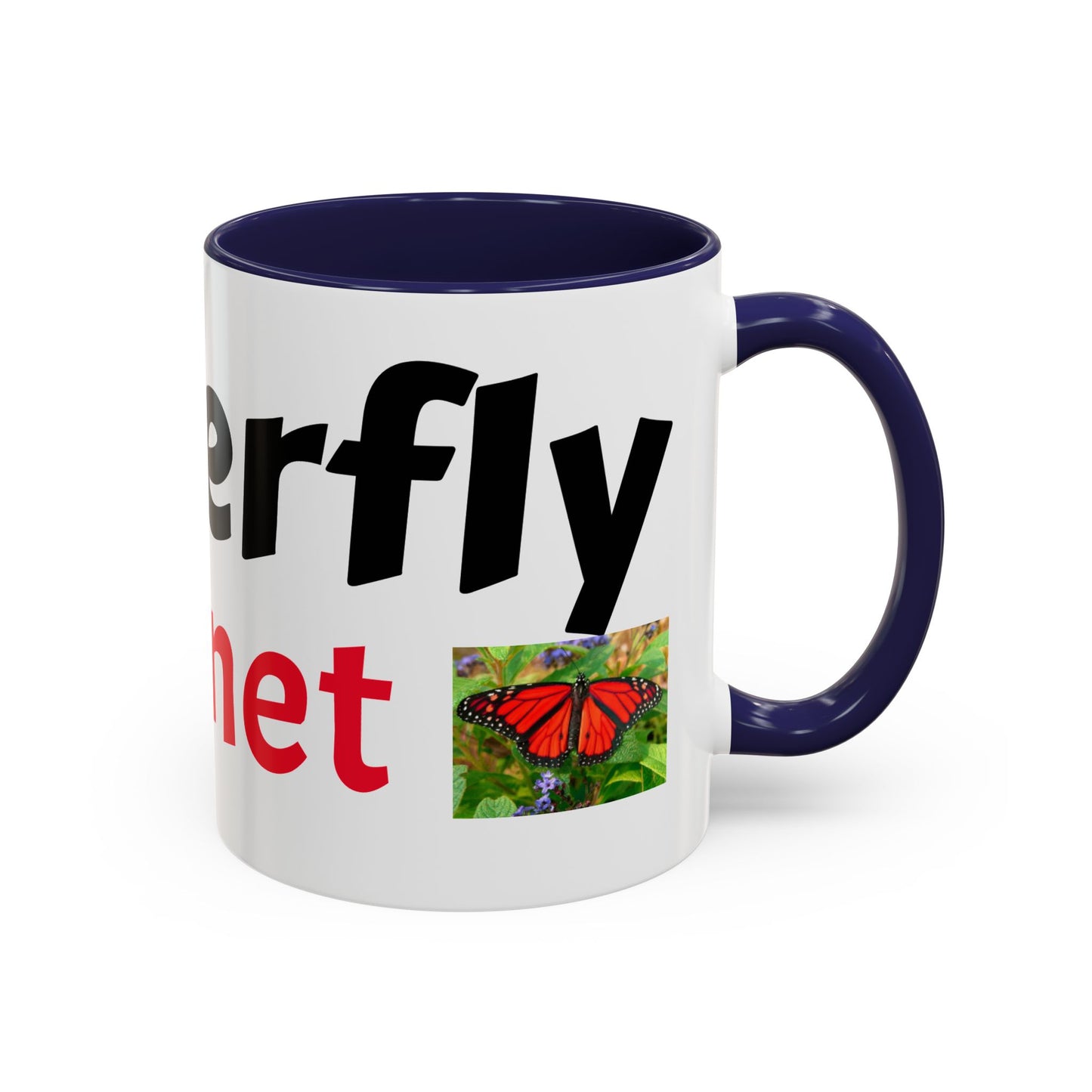 Butterfly Accent Coffee Mug | Perfect Gift for Nature Lovers | Unique Mug for Home/Office, Stylish Drinkware, Fun Gift Idea