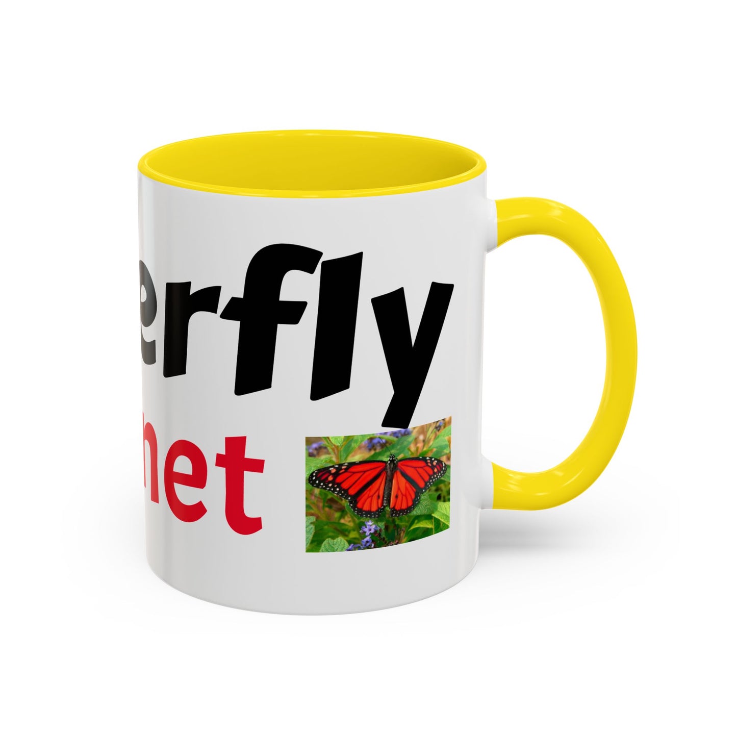 Butterfly Accent Coffee Mug | Perfect Gift for Nature Lovers | Unique Mug for Home/Office, Stylish Drinkware, Fun Gift Idea