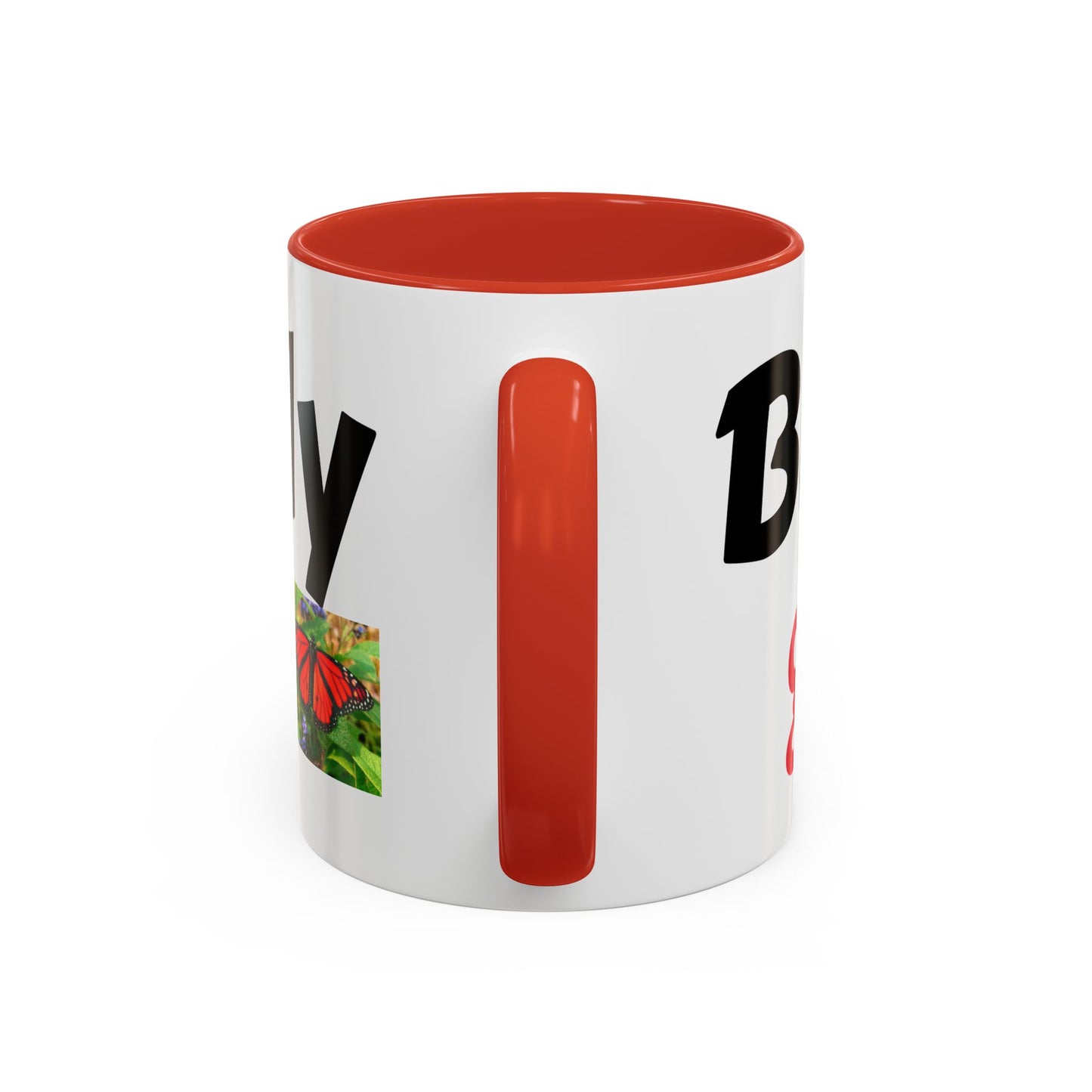 Butterfly Accent Coffee Mug | Perfect Gift for Nature Lovers | Unique Mug for Home/Office, Stylish Drinkware, Fun Gift Idea