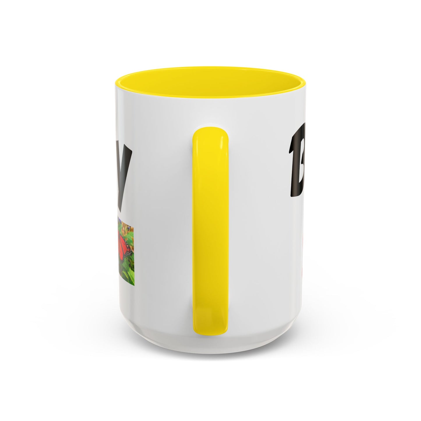 Butterfly Accent Coffee Mug | Perfect Gift for Nature Lovers | Unique Mug for Home/Office, Stylish Drinkware, Fun Gift Idea