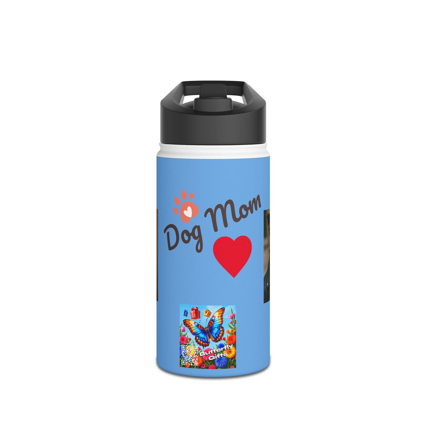Dog Mom Stainless Steel Water Bottle, Animal Lover Gift, Eco-Friendly Hydration, Pet Owner Travel Mug, Unique Dog Parent Accessory