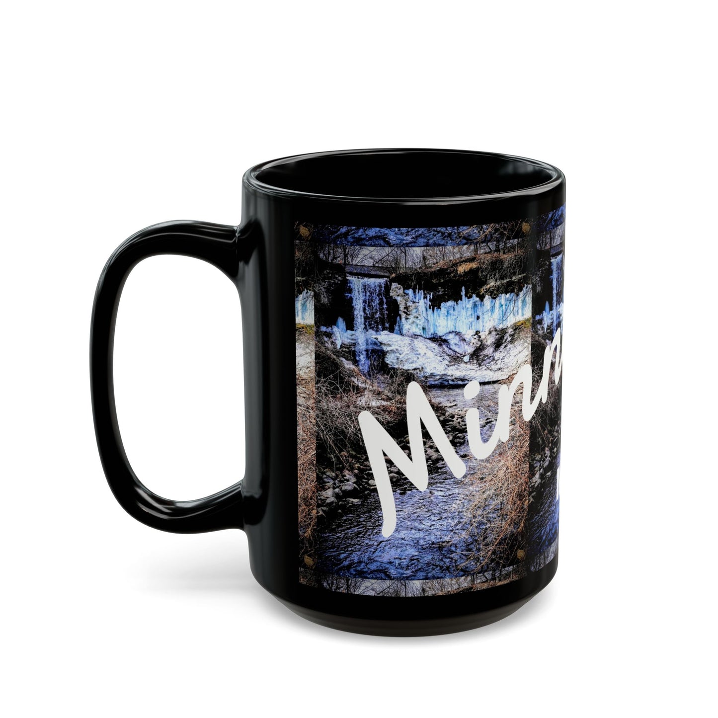 Minnesota Scenic Black Mug | Perfect Gift for Coffee Lovers, Travel Souvenirs, Home Decor, St. Paul Collectibles, Winter Vibes