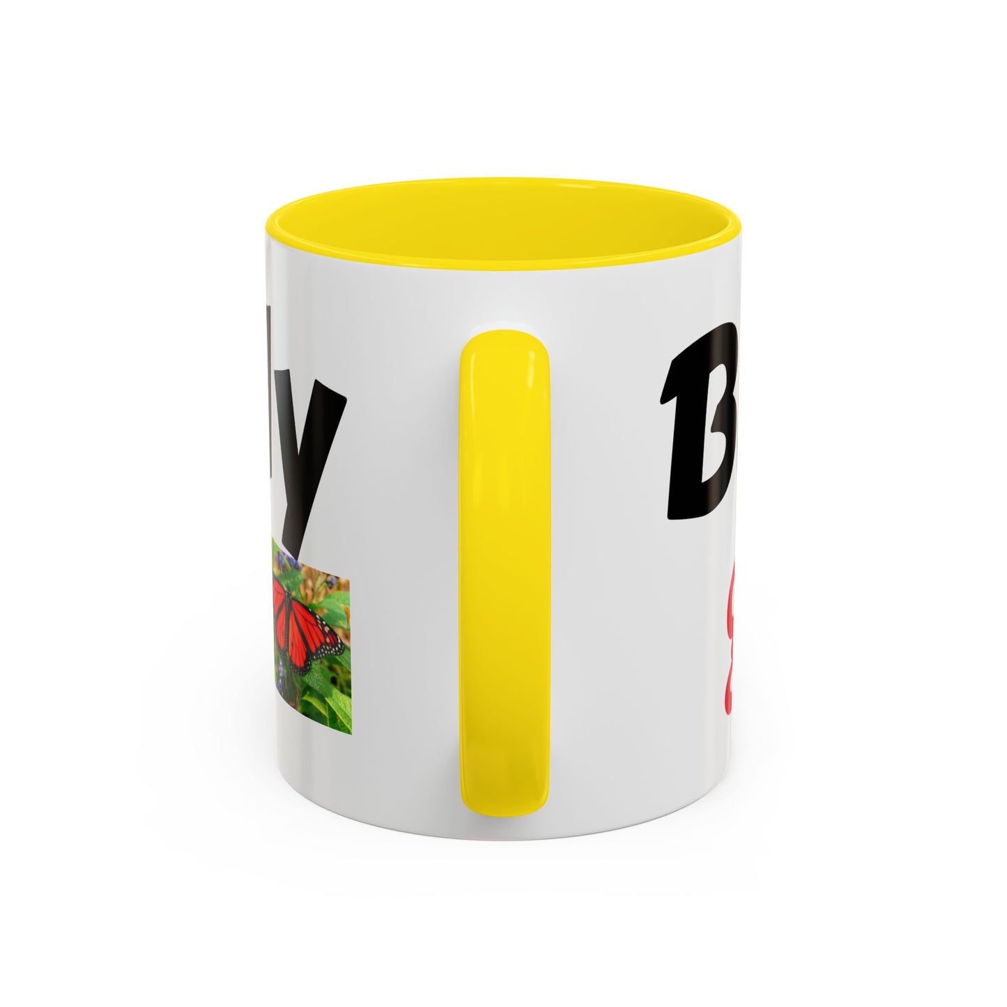 Butterfly Accent Coffee Mug | Perfect Gift for Nature Lovers | Unique Mug for Home/Office, Stylish Drinkware, Fun Gift Idea