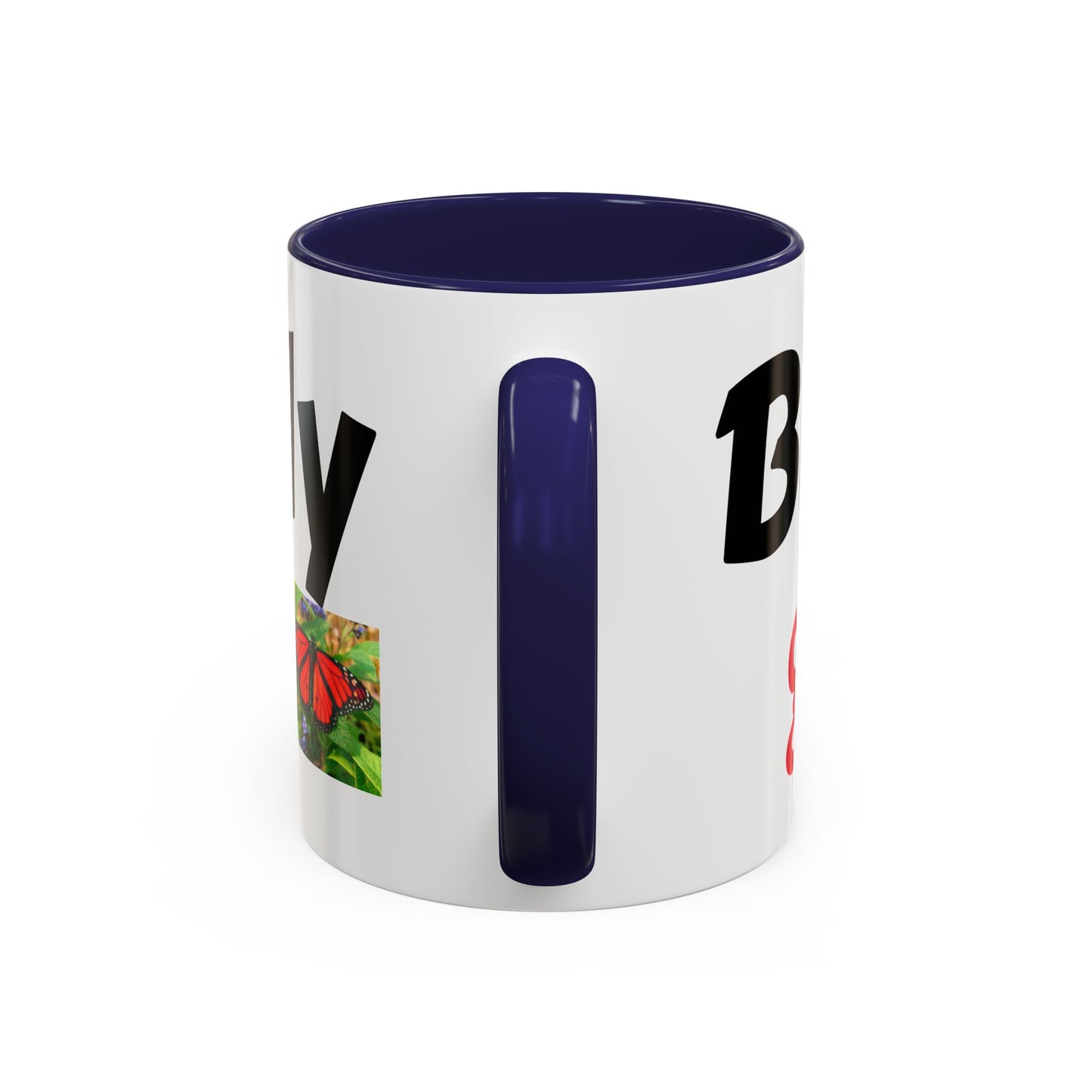 Butterfly Accent Coffee Mug | Perfect Gift for Nature Lovers | Unique Mug for Home/Office, Stylish Drinkware, Fun Gift Idea