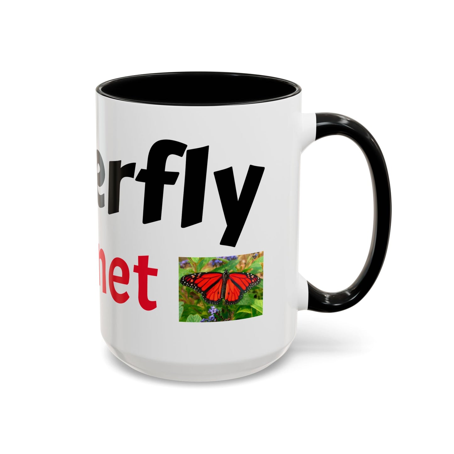 Butterfly Accent Coffee Mug | Perfect Gift for Nature Lovers | Unique Mug for Home/Office, Stylish Drinkware, Fun Gift Idea