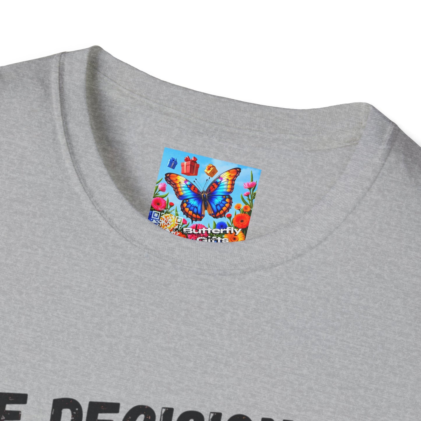 Motivational Quote T-Shirt | Decisions Shape Your Future | Gift for Friends, Inspirational Apparel, Unisex Tee, Self-Improvement