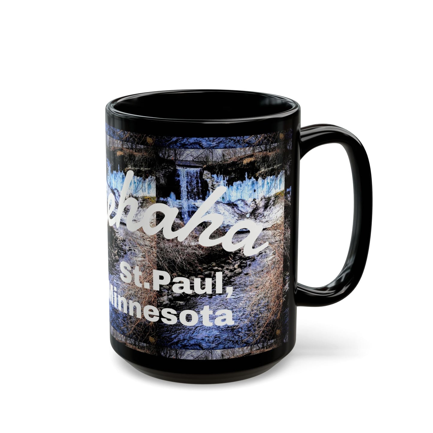 Minnesota Scenic Black Mug | Perfect Gift for Coffee Lovers, Travel Souvenirs, Home Decor, St. Paul Collectibles, Winter Vibes