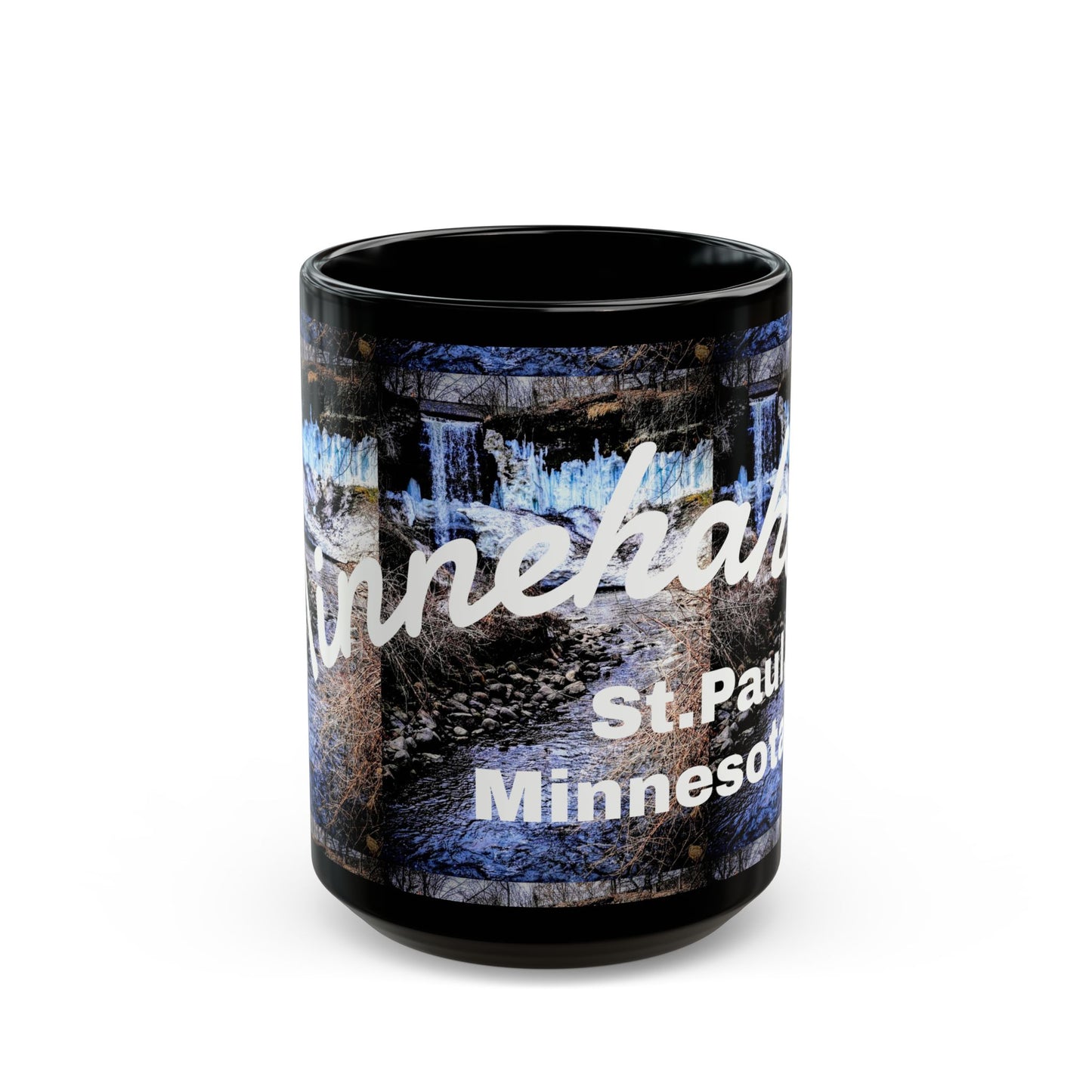Minnesota Scenic Black Mug | Perfect Gift for Coffee Lovers, Travel Souvenirs, Home Decor, St. Paul Collectibles, Winter Vibes
