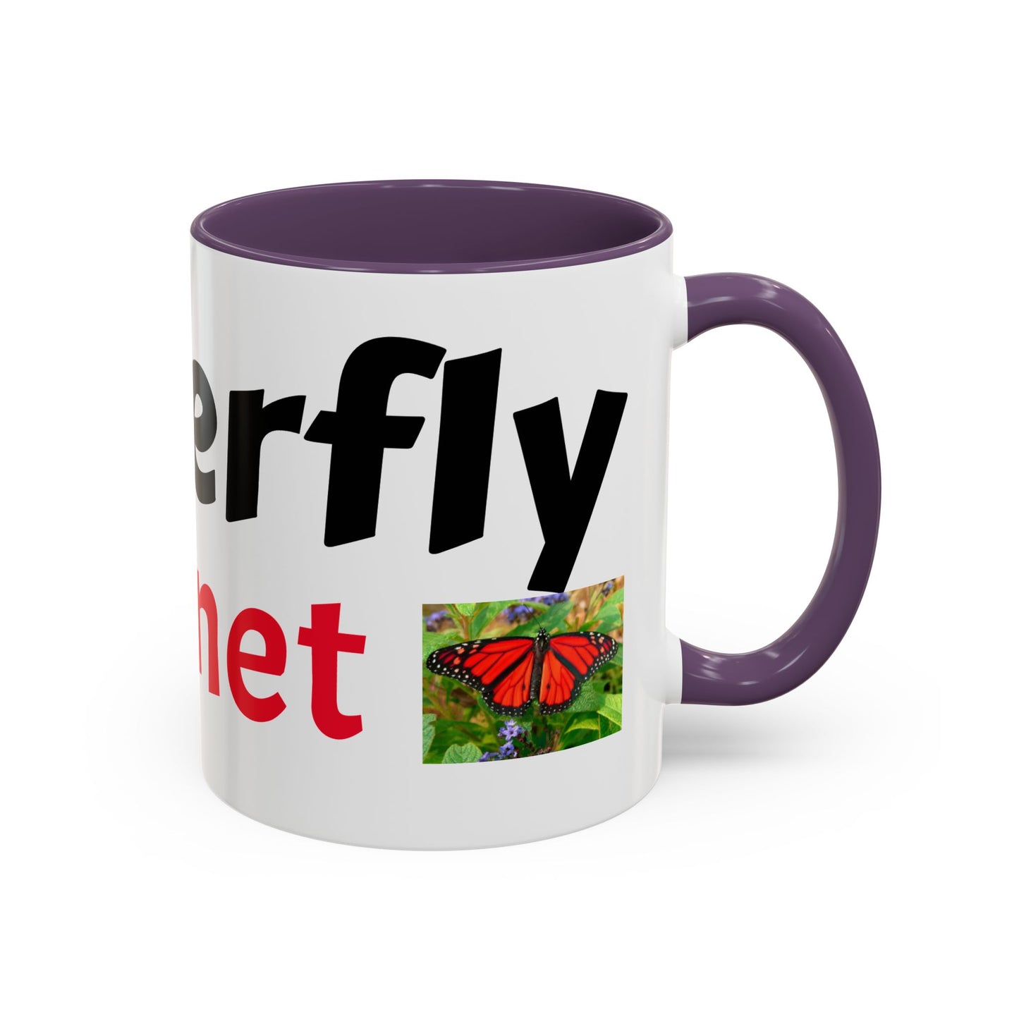 Butterfly Accent Coffee Mug | Perfect Gift for Nature Lovers | Unique Mug for Home/Office, Stylish Drinkware, Fun Gift Idea