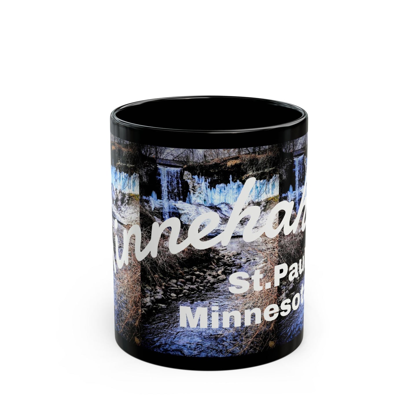 Minnesota Scenic Black Mug | Perfect Gift for Coffee Lovers, Travel Souvenirs, Home Decor, St. Paul Collectibles, Winter Vibes