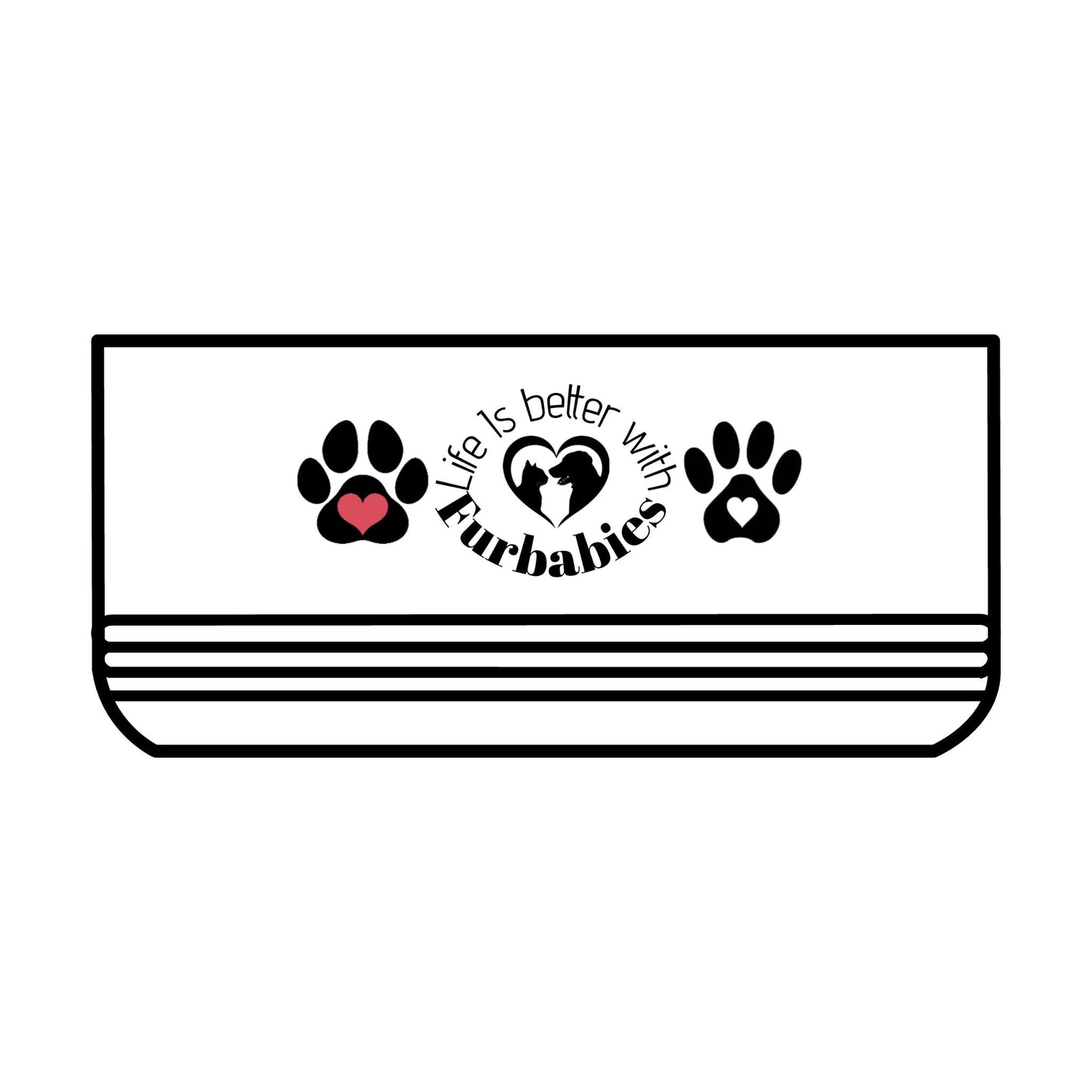Copy of Cute Pet Bowl for Dogs and Cats, Perfect Gift for Pet Lovers, Paw Print Design, Life is Better with Fur Babies