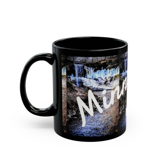 Minnesota Scenic Black Mug | Perfect Gift for Coffee Lovers, Travel Souvenirs, Home Decor, St. Paul Collectibles, Winter Vibes