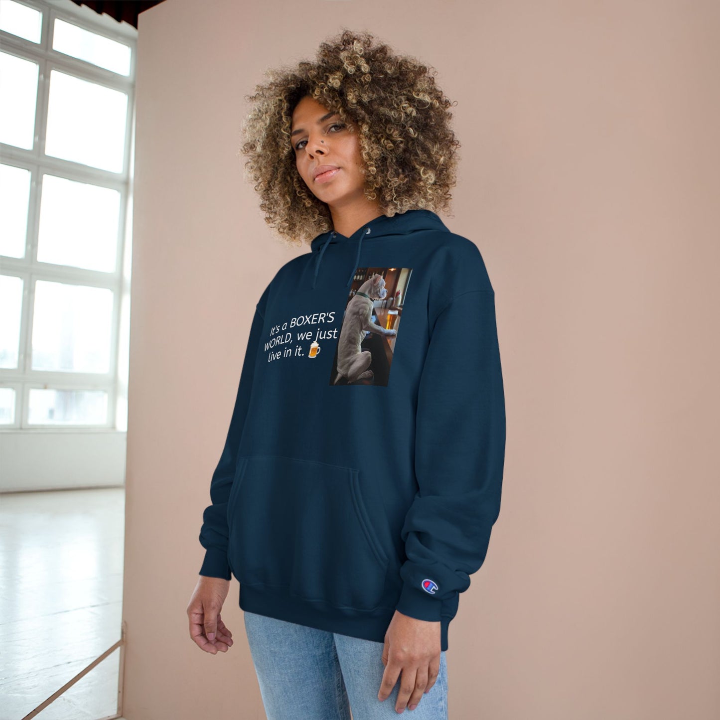 Boxer Dog Lover Hoodie - It's a Boxer's World Design