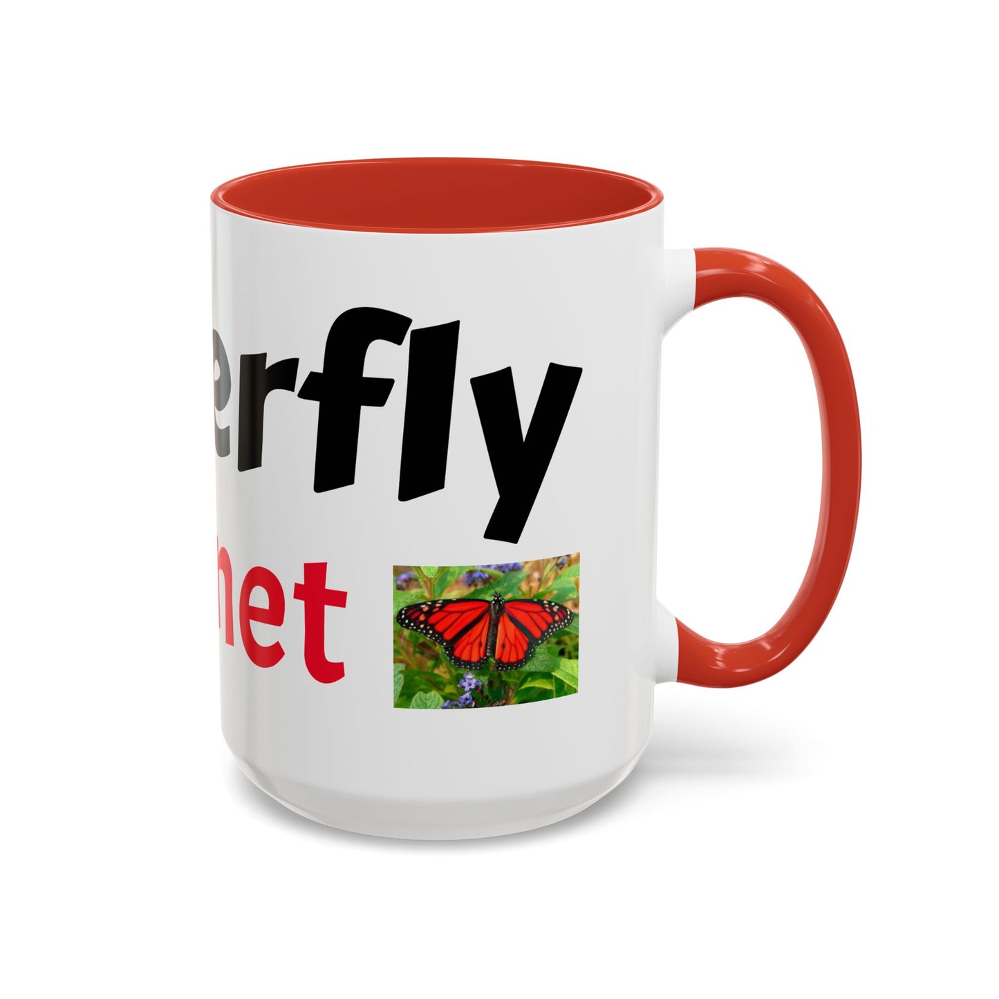 Butterfly Accent Coffee Mug | Perfect Gift for Nature Lovers | Unique Mug for Home/Office, Stylish Drinkware, Fun Gift Idea