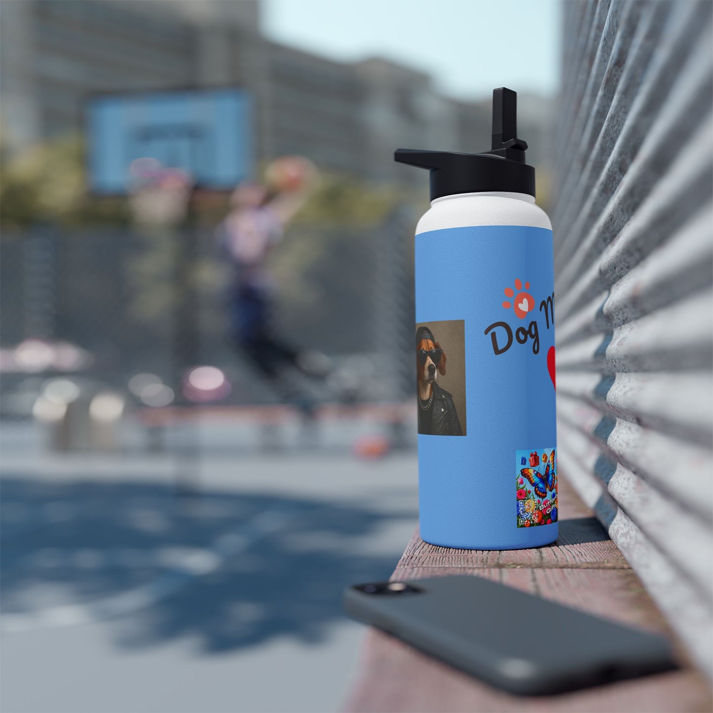Dog Mom Stainless Steel Water Bottle, Animal Lover Gift, Eco-Friendly Hydration, Pet Owner Travel Mug, Unique Dog Parent Accessory