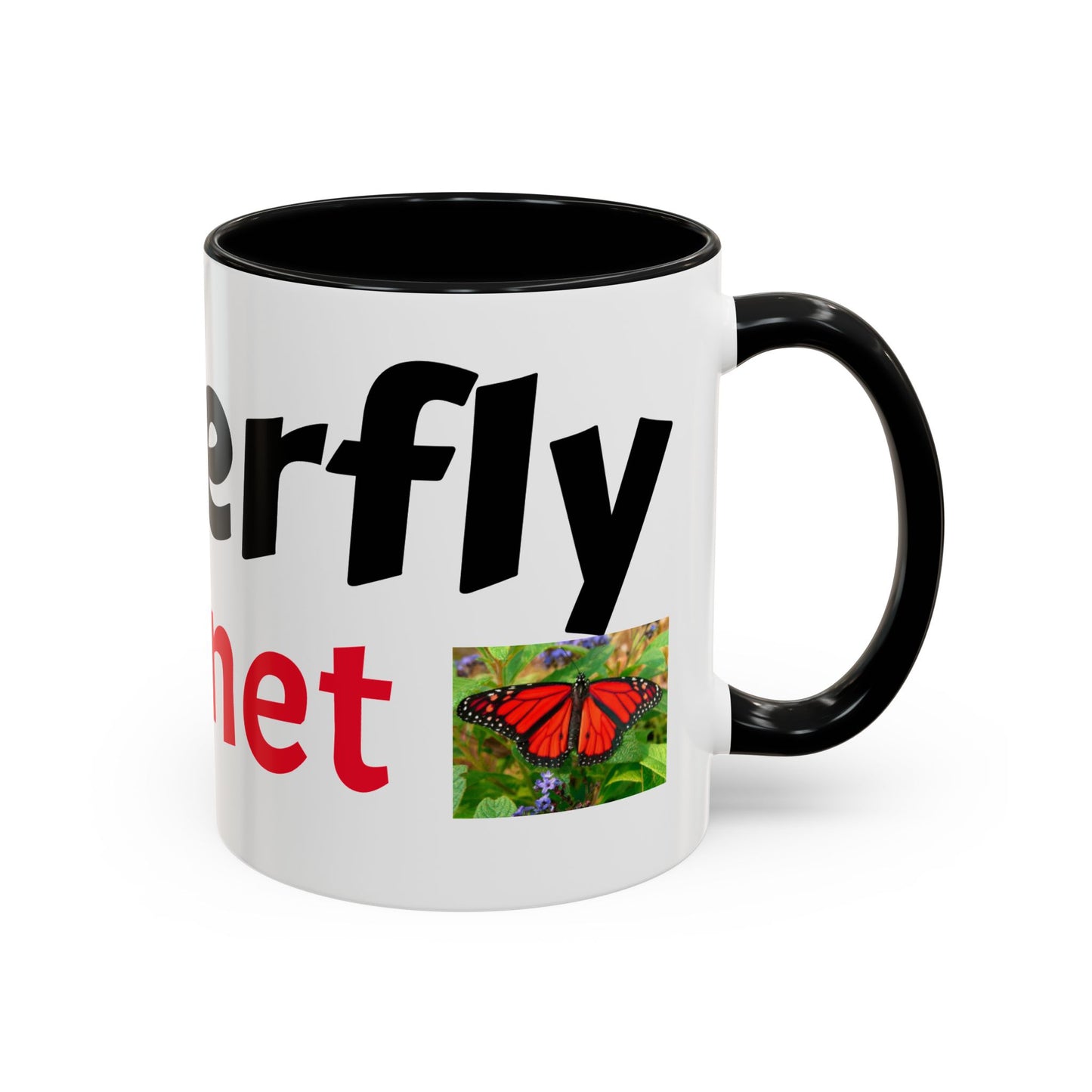 Butterfly Accent Coffee Mug | Perfect Gift for Nature Lovers | Unique Mug for Home/Office, Stylish Drinkware, Fun Gift Idea