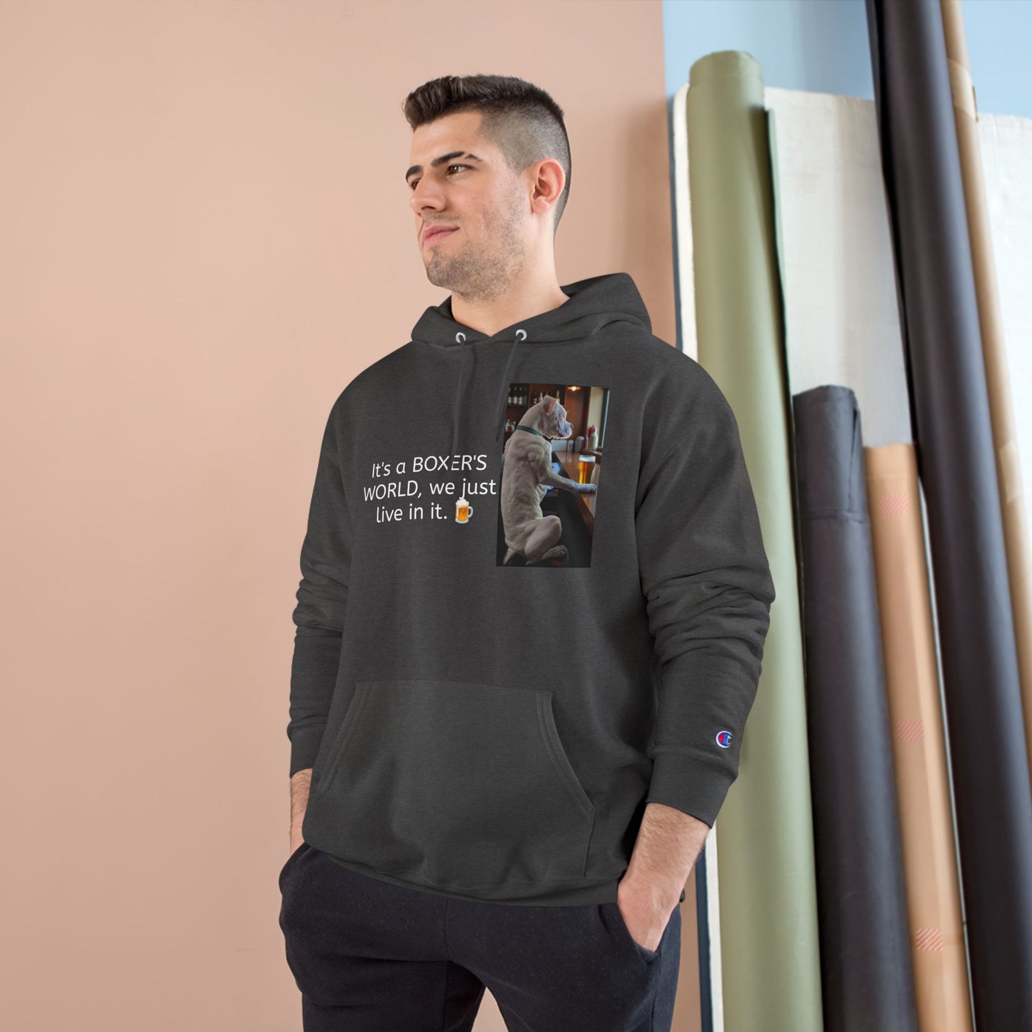 Boxer Dog Lover Hoodie - It's a Boxer's World Design