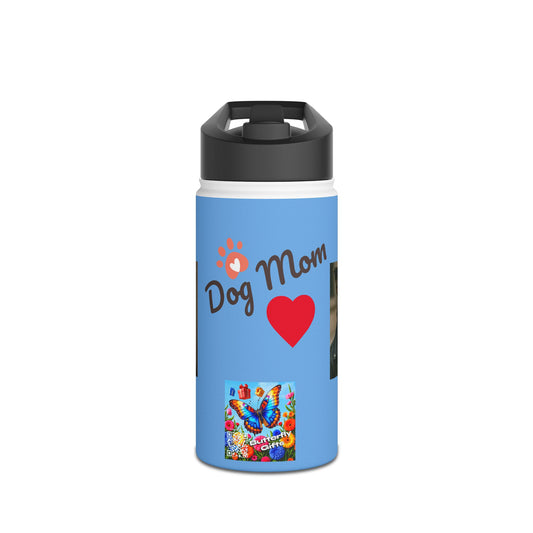 Dog Mom Stainless Steel Water Bottle, Animal Lover Gift, Eco-Friendly Hydration, Pet Owner Travel Mug, Unique Dog Parent Accessory