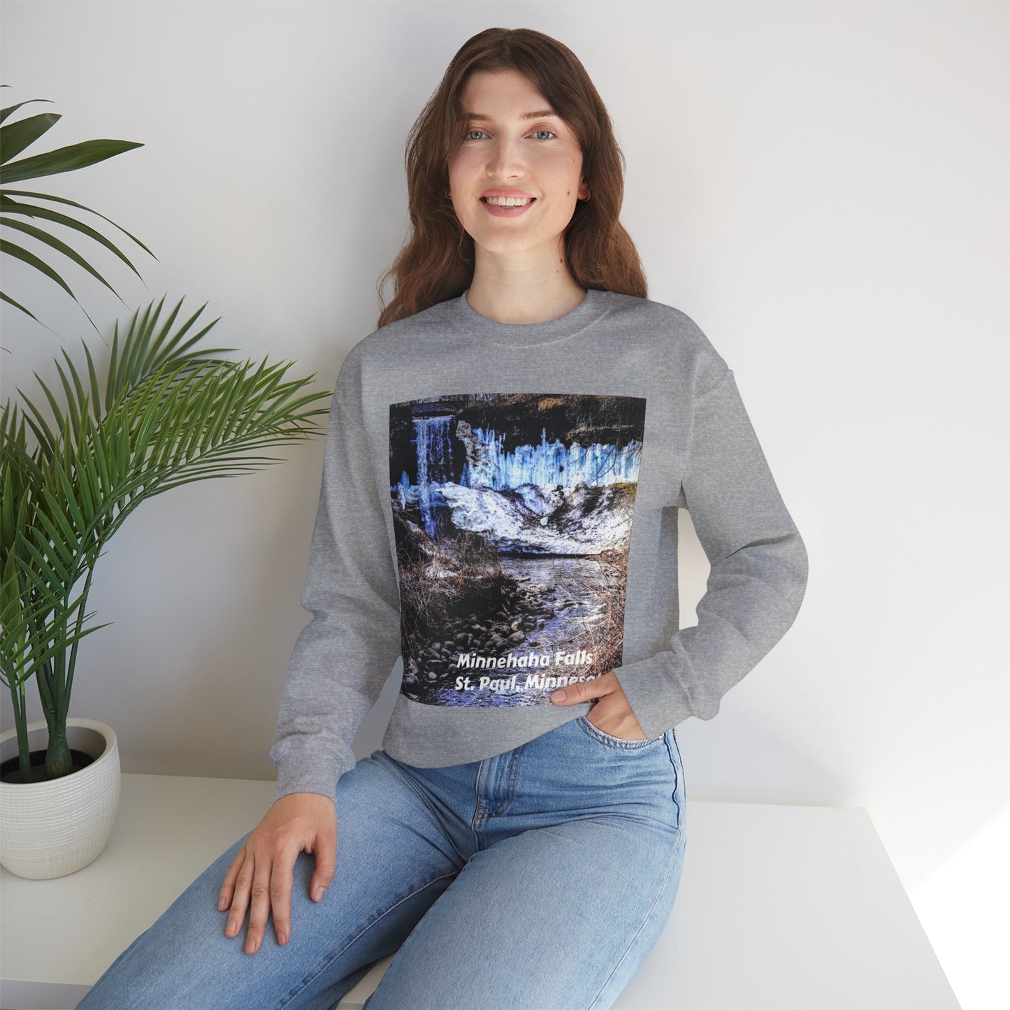 Scenic Minnesota Sweatshirt, Cozy Crewneck, Nature Lover Gift, Unisex Apparel, Vintage Travel Design, Comfortable Layering
