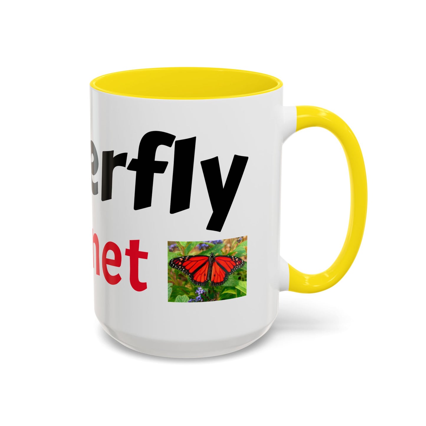 Butterfly Accent Coffee Mug | Perfect Gift for Nature Lovers | Unique Mug for Home/Office, Stylish Drinkware, Fun Gift Idea