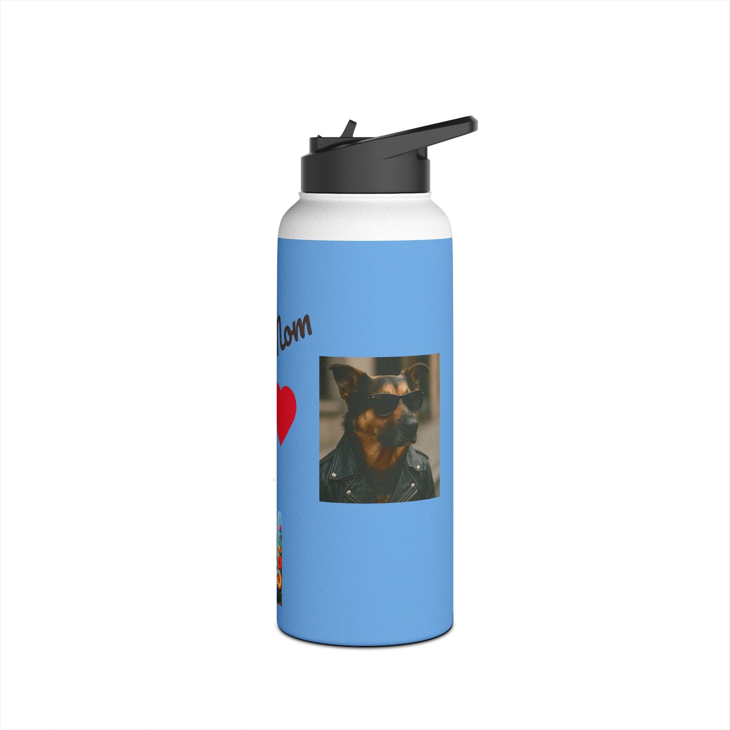 Dog Mom Stainless Steel Water Bottle, Animal Lover Gift, Eco-Friendly Hydration, Pet Owner Travel Mug, Unique Dog Parent Accessory