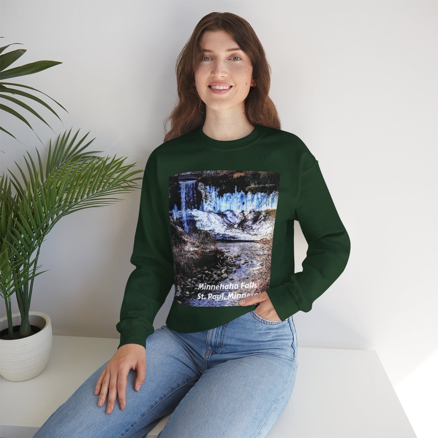 Scenic Minnesota Sweatshirt, Cozy Crewneck, Nature Lover Gift, Unisex Apparel, Vintage Travel Design, Comfortable Layering