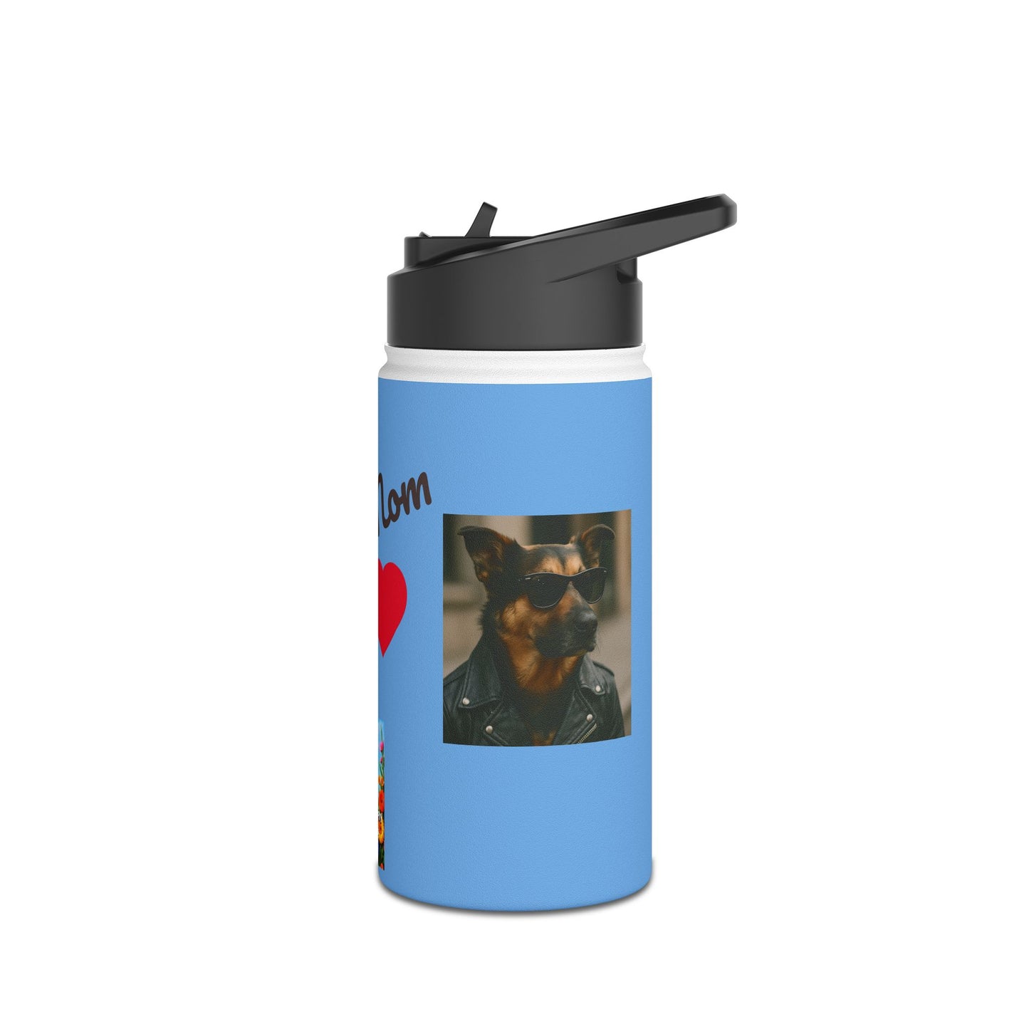 Dog Mom Stainless Steel Water Bottle, Animal Lover Gift, Eco-Friendly Hydration, Pet Owner Travel Mug, Unique Dog Parent Accessory