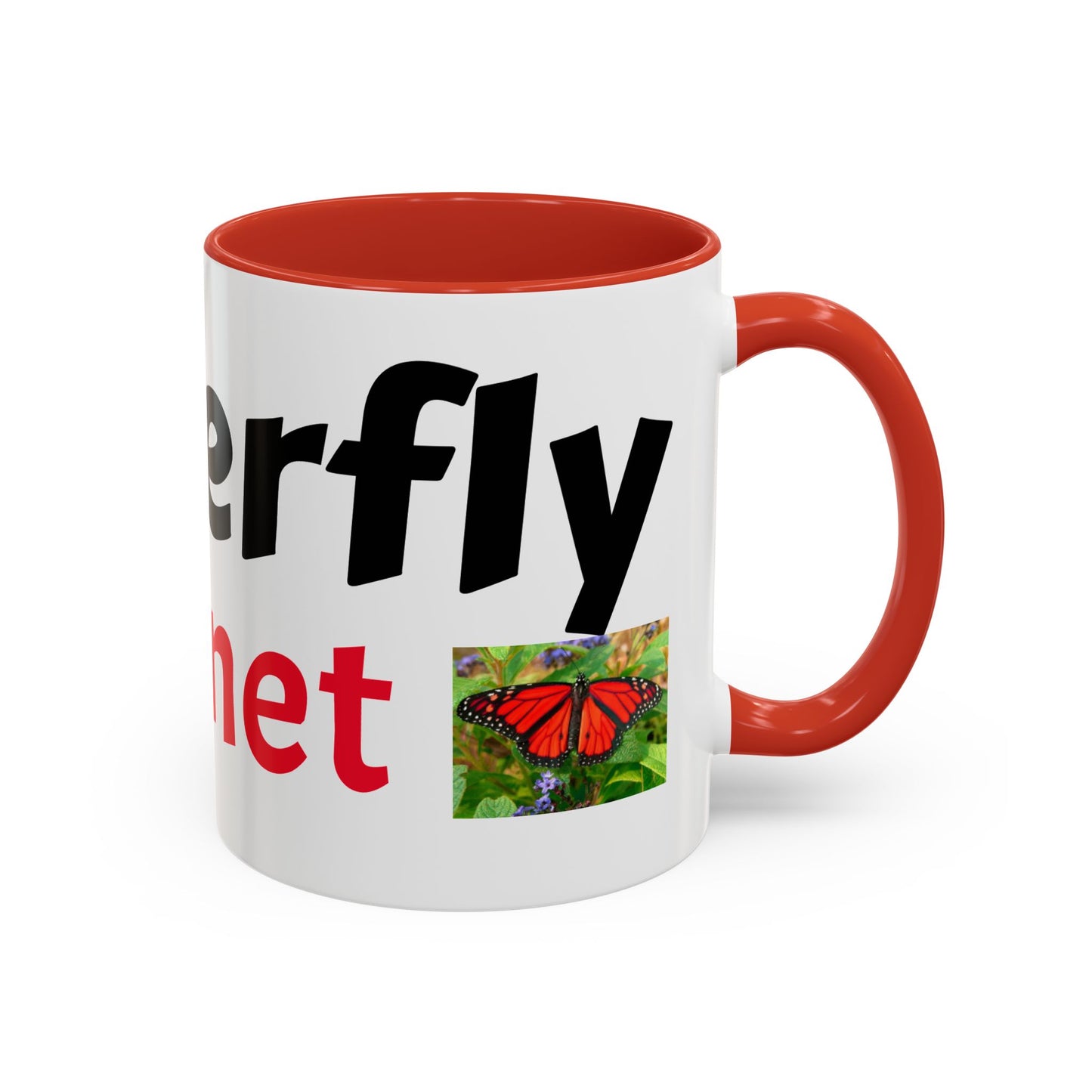 Butterfly Accent Coffee Mug | Perfect Gift for Nature Lovers | Unique Mug for Home/Office, Stylish Drinkware, Fun Gift Idea