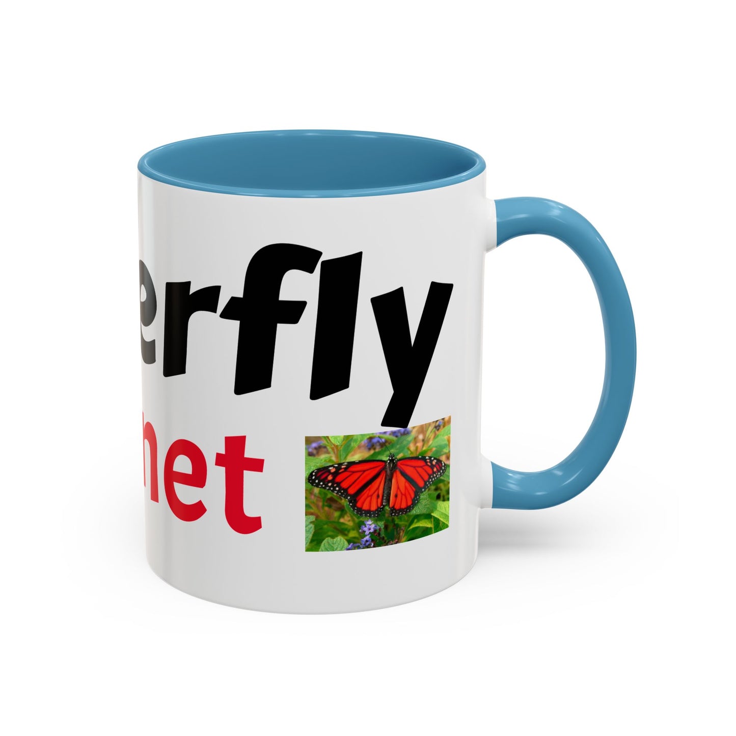 Butterfly Accent Coffee Mug | Perfect Gift for Nature Lovers | Unique Mug for Home/Office, Stylish Drinkware, Fun Gift Idea