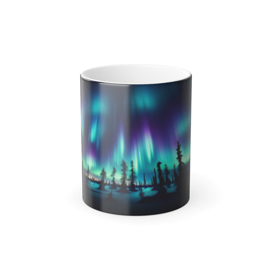 Aurora Borealis Color Morphing Mug, Unique Gift for Coffee Lovers, Home Decor, Magical Moods, Perfect for Holidays