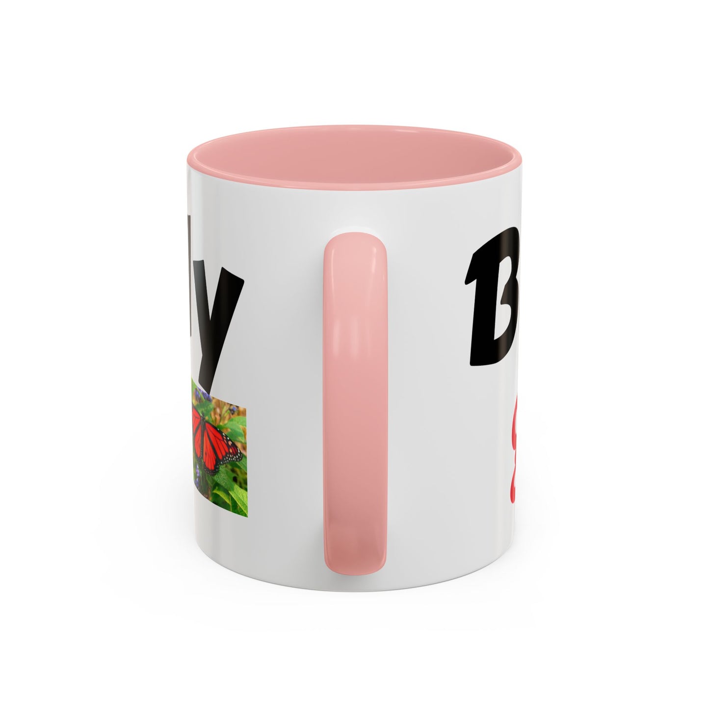Butterfly Accent Coffee Mug | Perfect Gift for Nature Lovers | Unique Mug for Home/Office, Stylish Drinkware, Fun Gift Idea