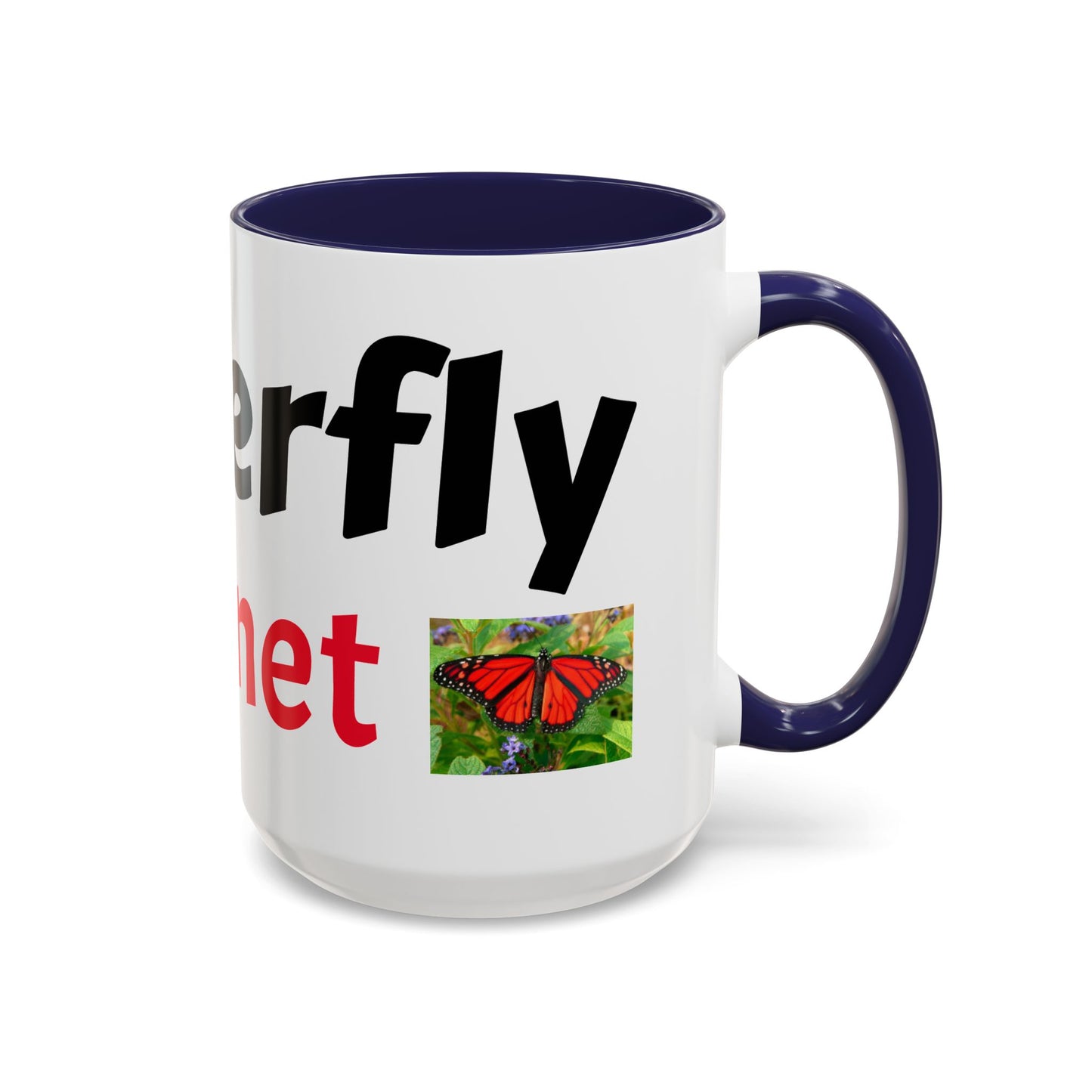 Butterfly Accent Coffee Mug | Perfect Gift for Nature Lovers | Unique Mug for Home/Office, Stylish Drinkware, Fun Gift Idea