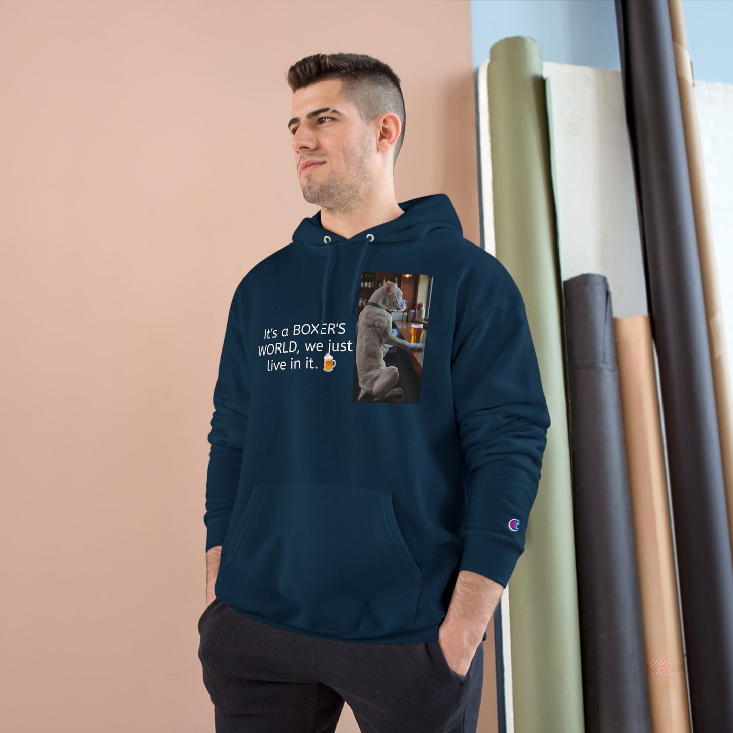 Boxer Dog Lover Hoodie - It's a Boxer's World Design