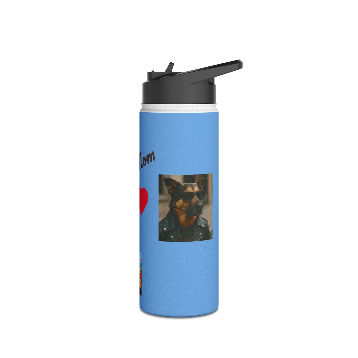 Dog Mom Stainless Steel Water Bottle, Animal Lover Gift, Eco-Friendly Hydration, Pet Owner Travel Mug, Unique Dog Parent Accessory