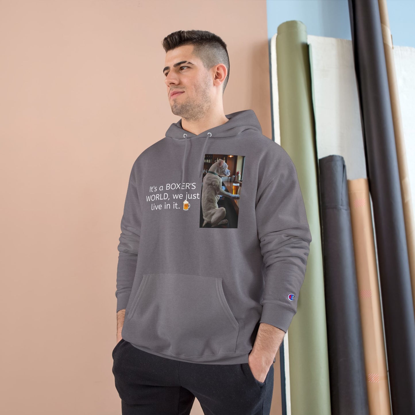 Boxer Dog Lover Hoodie - It's a Boxer's World Design