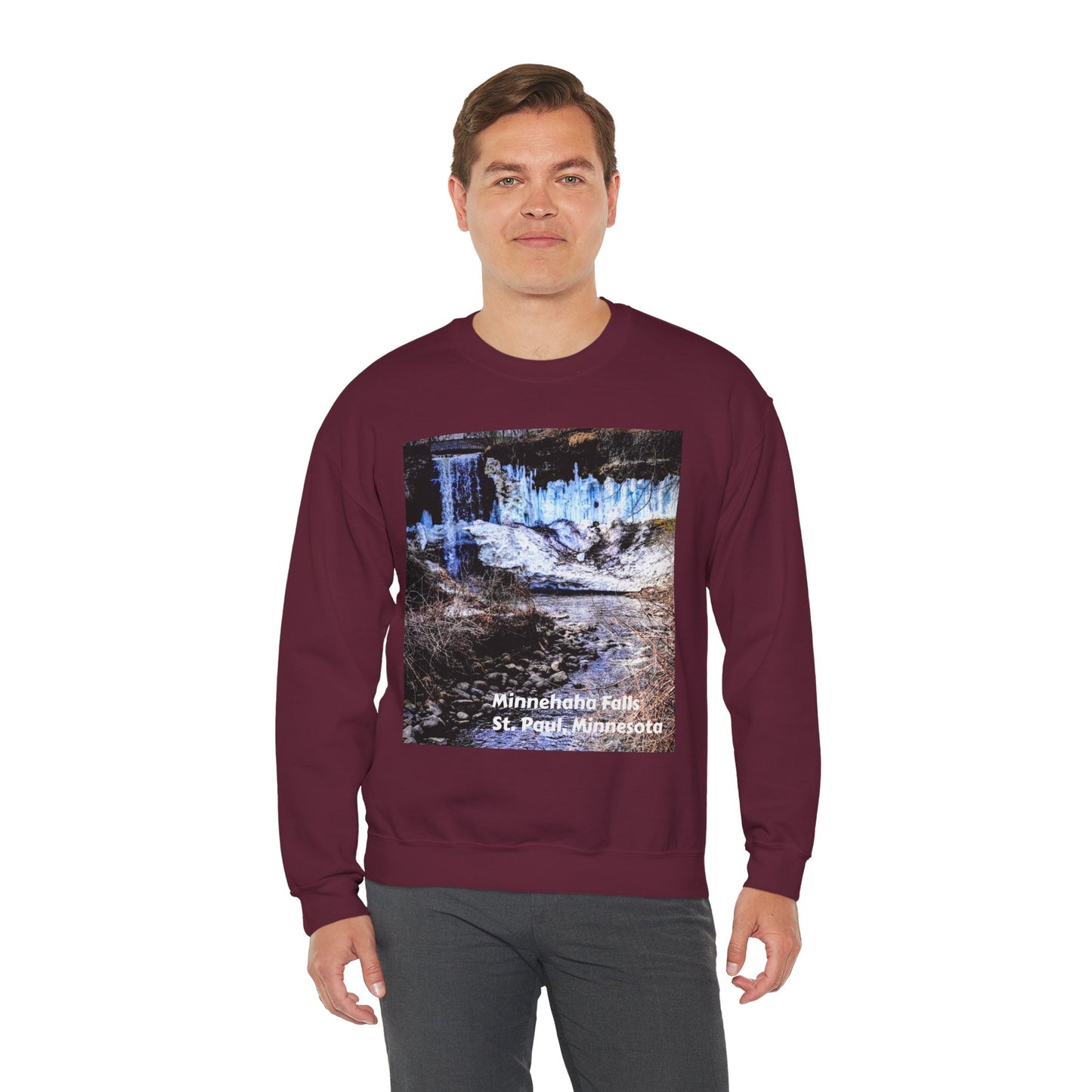 Scenic Minnesota Sweatshirt, Cozy Crewneck, Nature Lover Gift, Unisex Apparel, Vintage Travel Design, Comfortable Layering