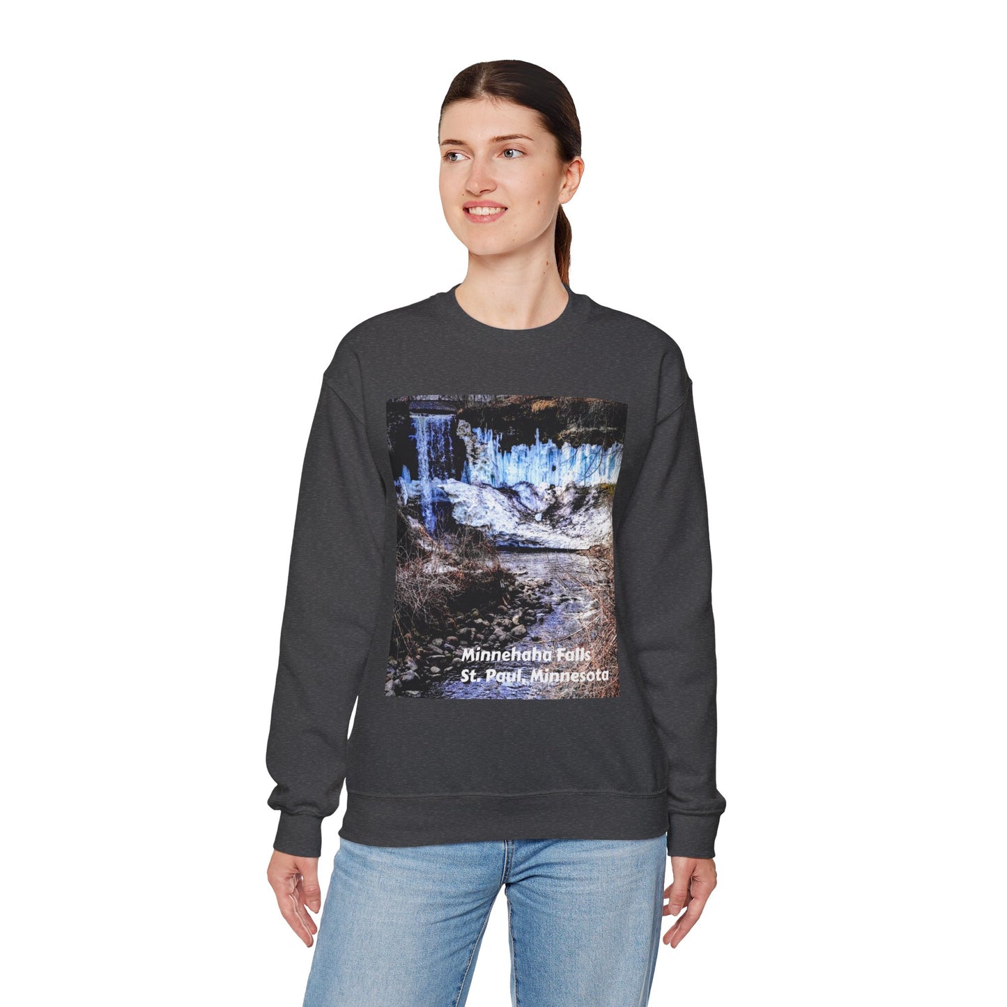 Scenic Minnesota Sweatshirt, Cozy Crewneck, Nature Lover Gift, Unisex Apparel, Vintage Travel Design, Comfortable Layering