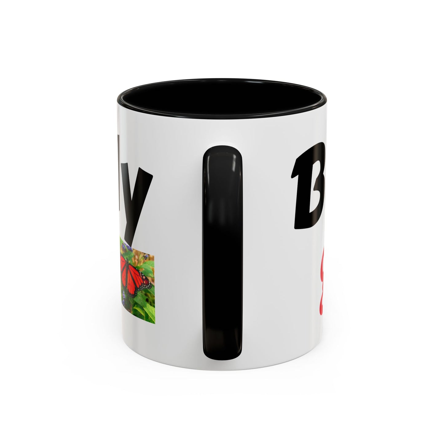 Butterfly Accent Coffee Mug | Perfect Gift for Nature Lovers | Unique Mug for Home/Office, Stylish Drinkware, Fun Gift Idea