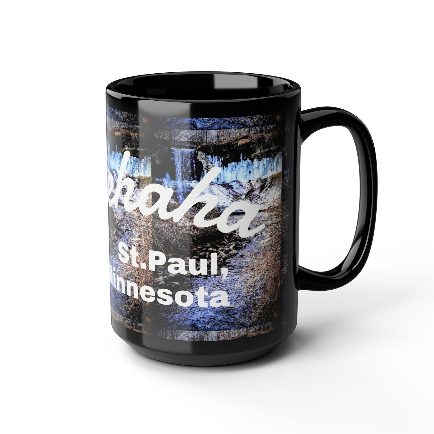 Minnesota Scenic Black Mug | Perfect Gift for Coffee Lovers, Travel Souvenirs, Home Decor, St. Paul Collectibles, Winter Vibes